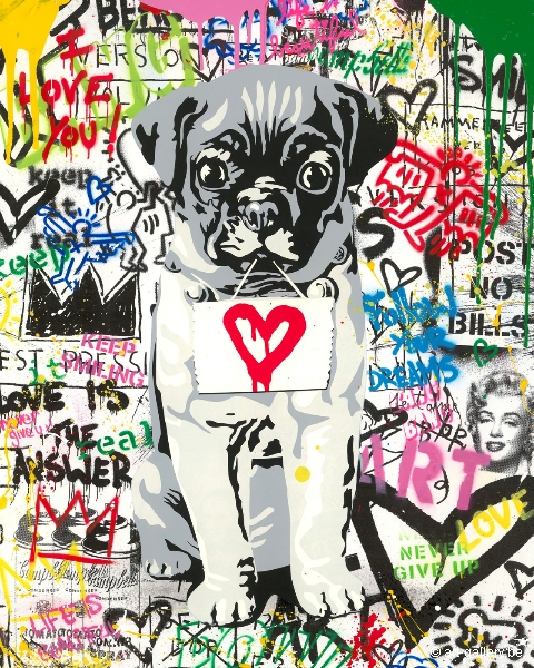 MR BRAINWASH - Heart dog